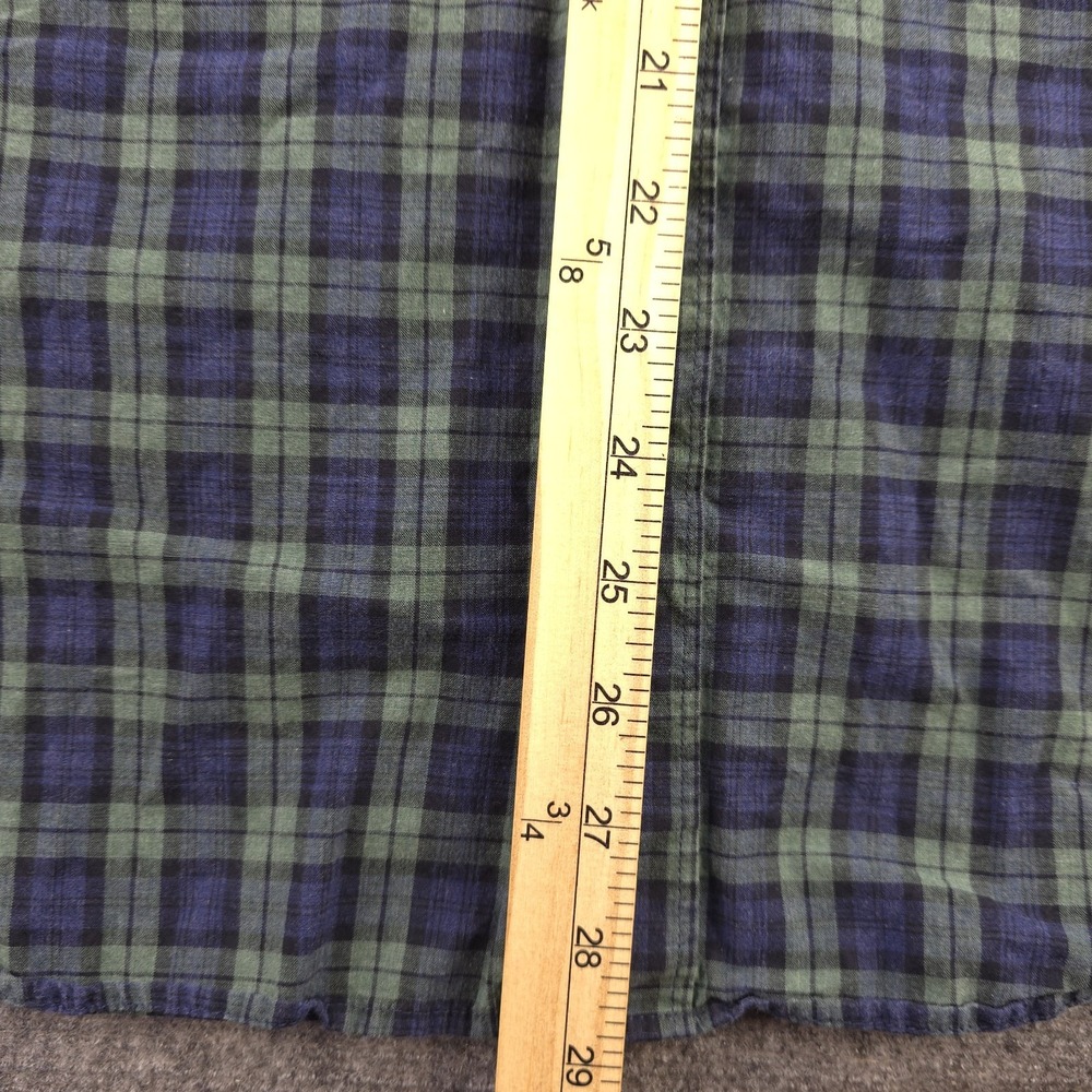 J Crew Shirt XL Slim Fit Green Blue Check Long‎ Sleeve Button Down Cotton - Picture 5 of 7